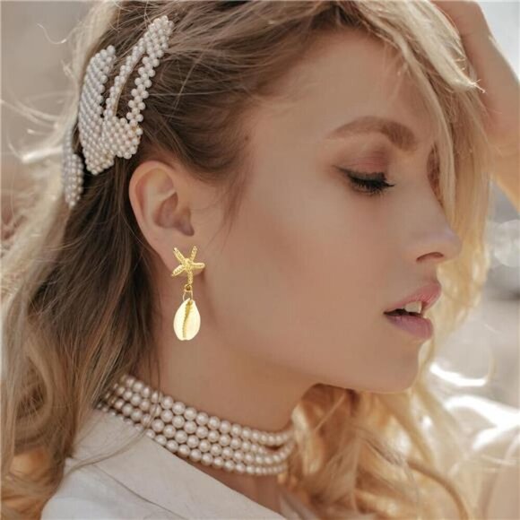 9 Piece Gold Jewelry Set for Women Fashion Costume Jewelry Gold Summer Chic - Picture 7 of 7